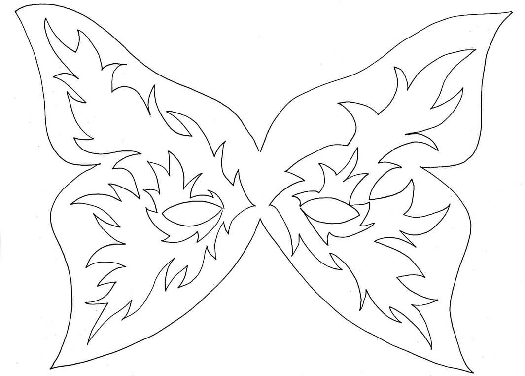 Popular Halloween Mask Coloring Page