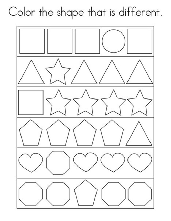 Popular Shapes Coloring Page