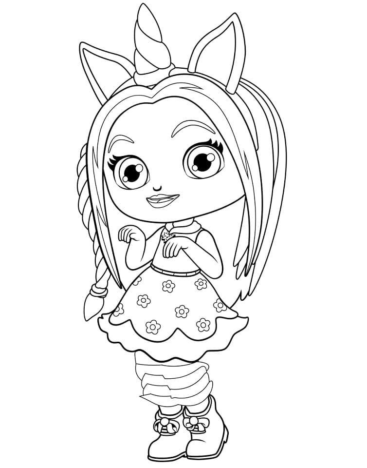 Posie from Little Charmers Coloring Page