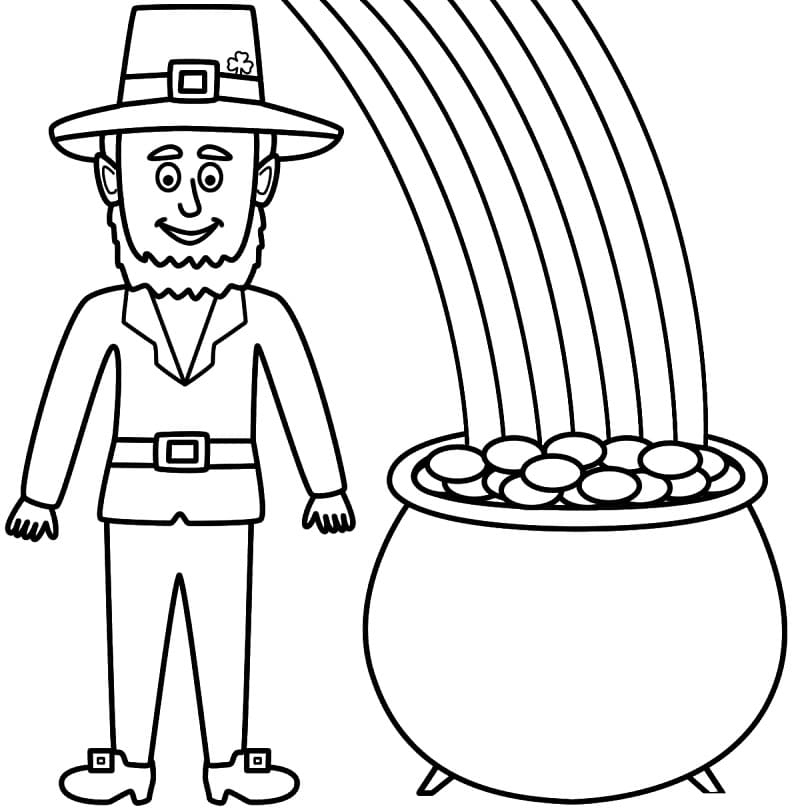 Pot of Gold 1 Coloring Page