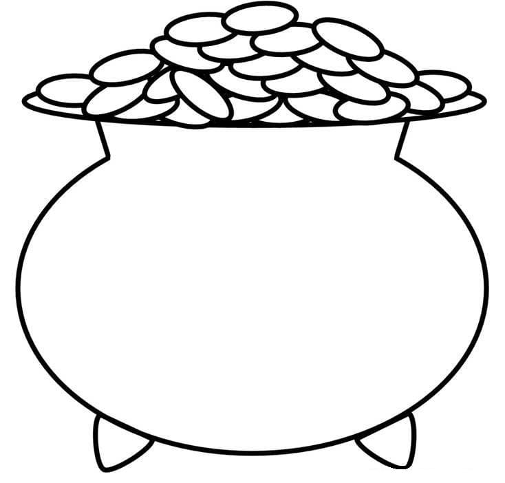 Pot of Gold 10 Coloring Page