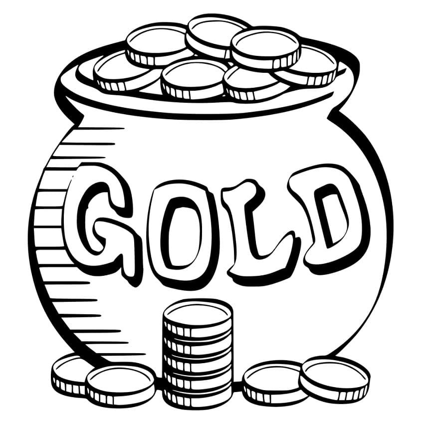 Pot of Gold 18 Coloring Page