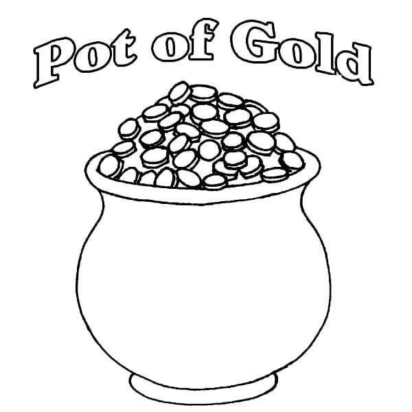 Pot of Gold 20 Coloring Page