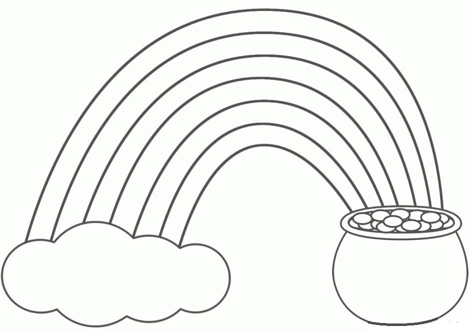 Pot of Gold 3 Coloring Page