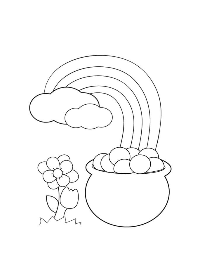Pot of Gold 4 Coloring Page