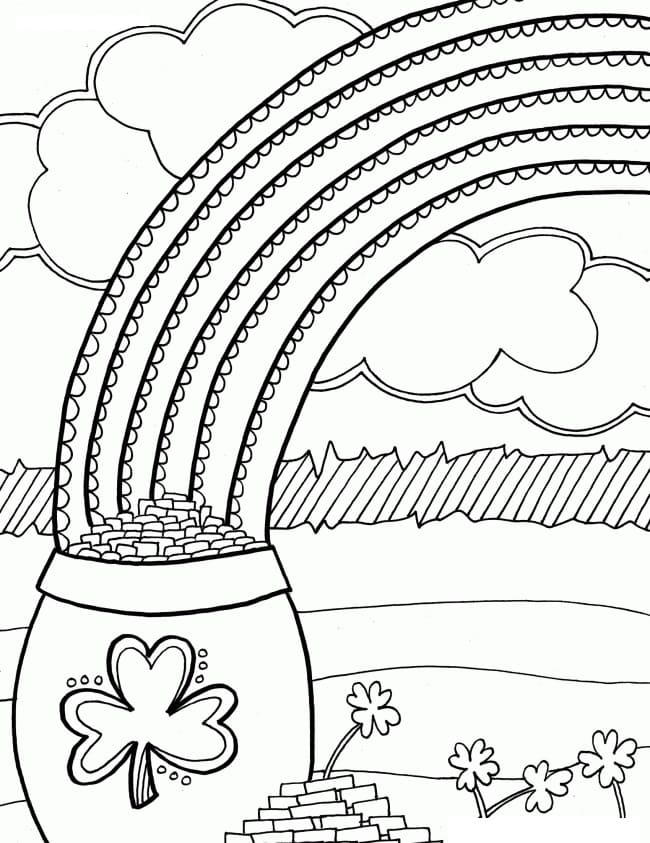 Pot of Gold 6 Coloring Page