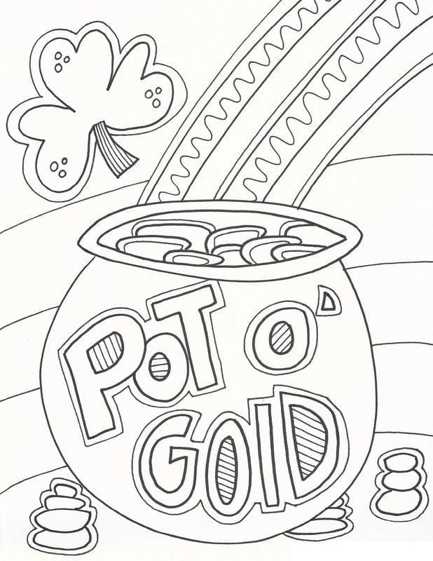 Pot of Gold 7 Coloring Page