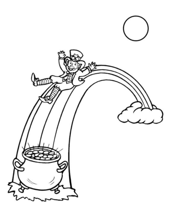 Pot of Gold 9 Coloring Page