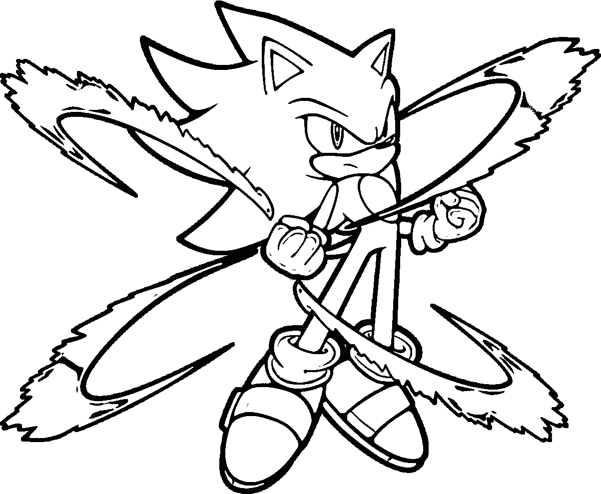 Power Of Sonic Coloring Page