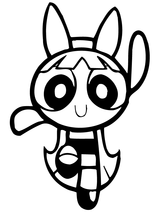 Powerpuff Girls Blossom Dancing Coloring Page