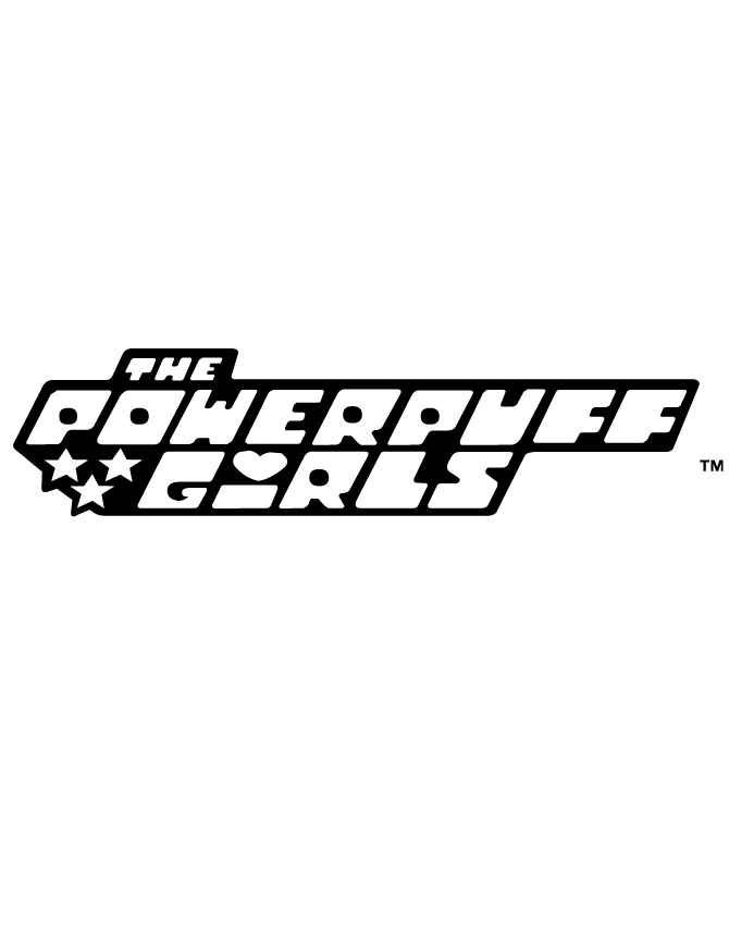 Powerpuff Girls Logo Coloring Page