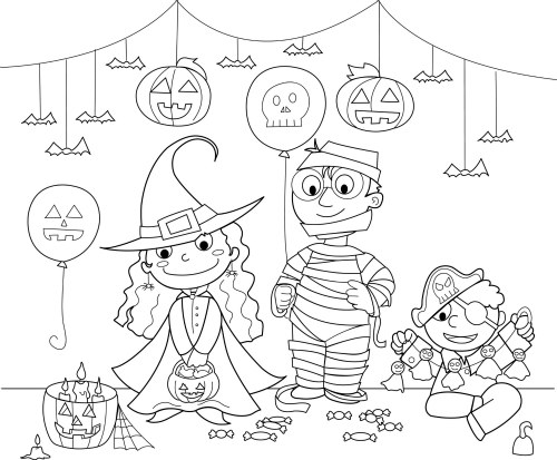 Preschool S School Halloween Costumes Coloring Page