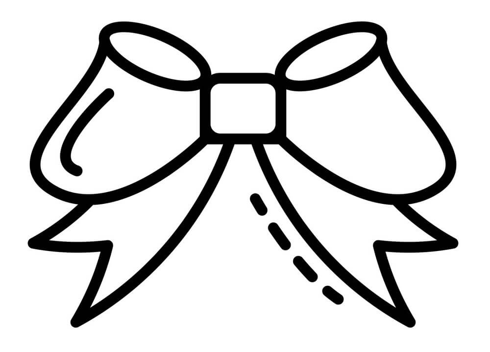Present Bow Coloring Page