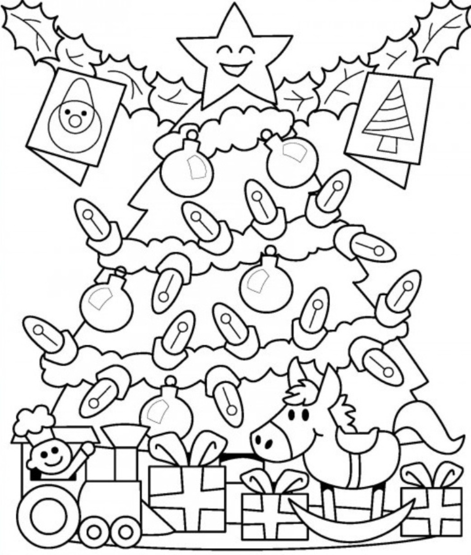 Presents Under Tree Free S For Christmas F929 Coloring Page