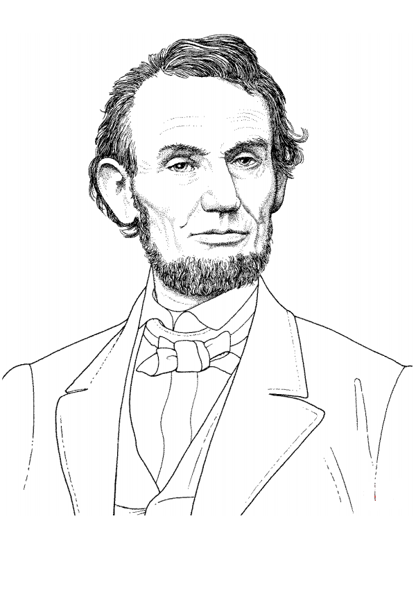 President Abraham Lincoln Coloring Page