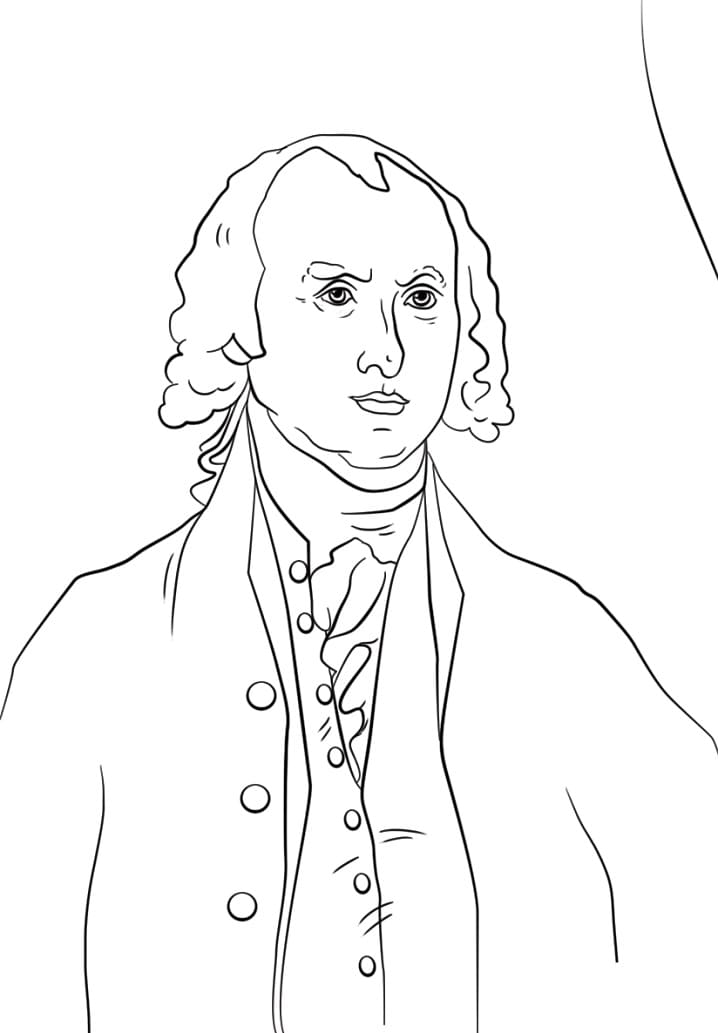 President James Madison Coloring Page