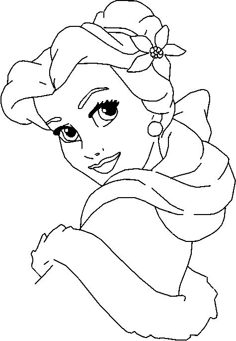 Pretty Belle Disney Princess S6e22 Coloring Page