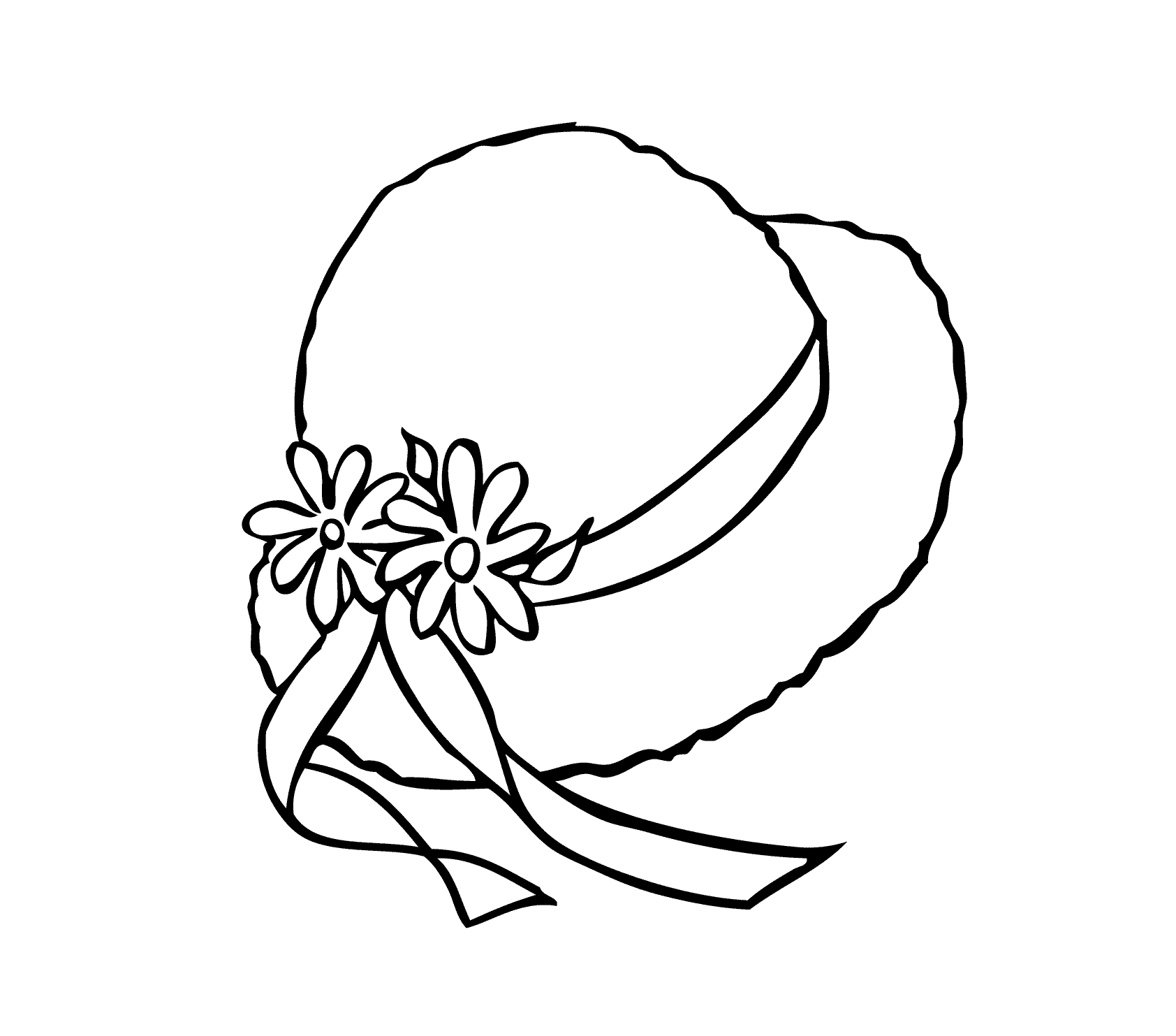 Pretty Hat Coloring Page