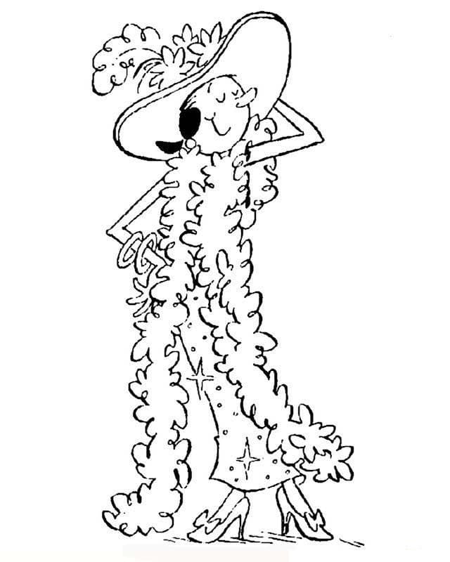 Pretty Olive Oyl Coloring Page