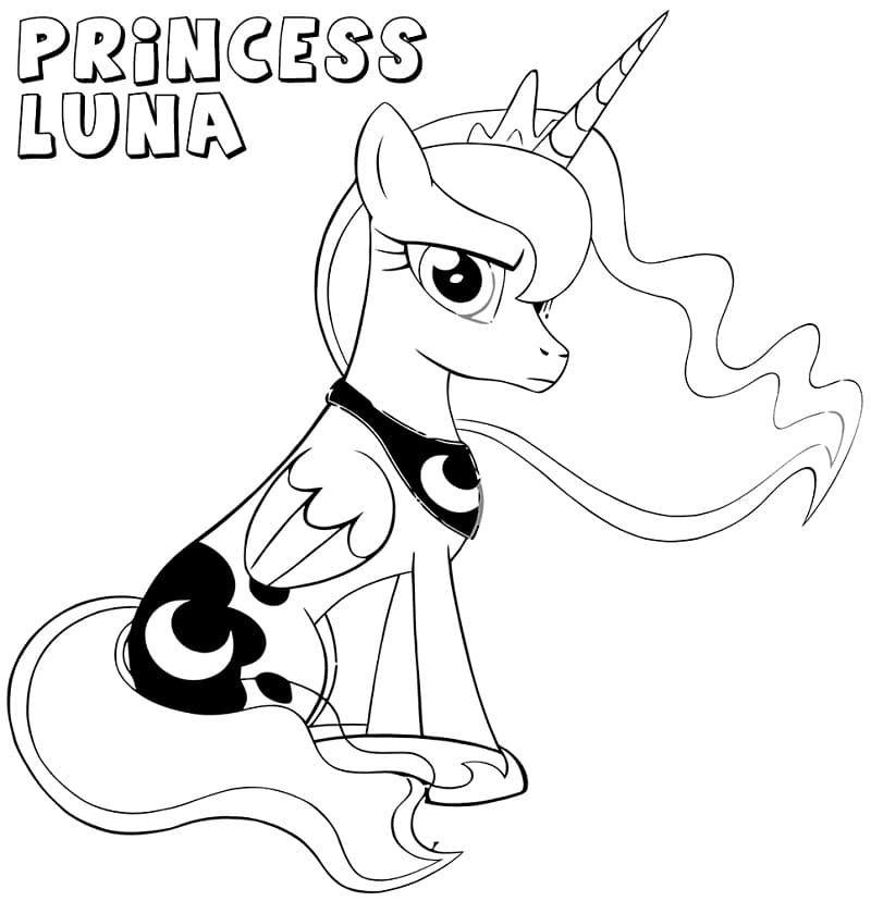 Pretty Princess Luna Coloring Page