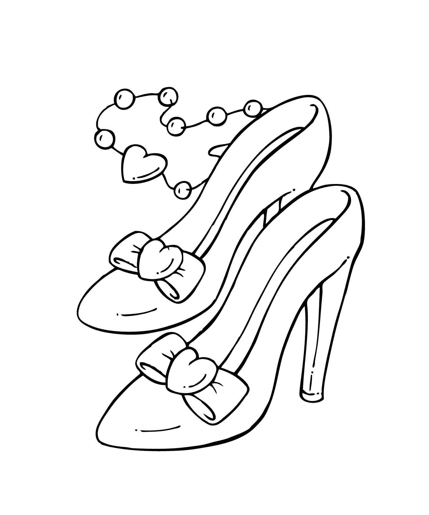 Pretty Shoes Coloring Page