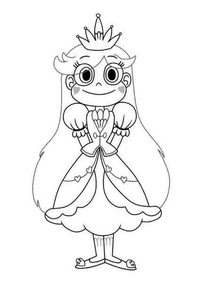 Pretty Star Butterfly Coloring Page