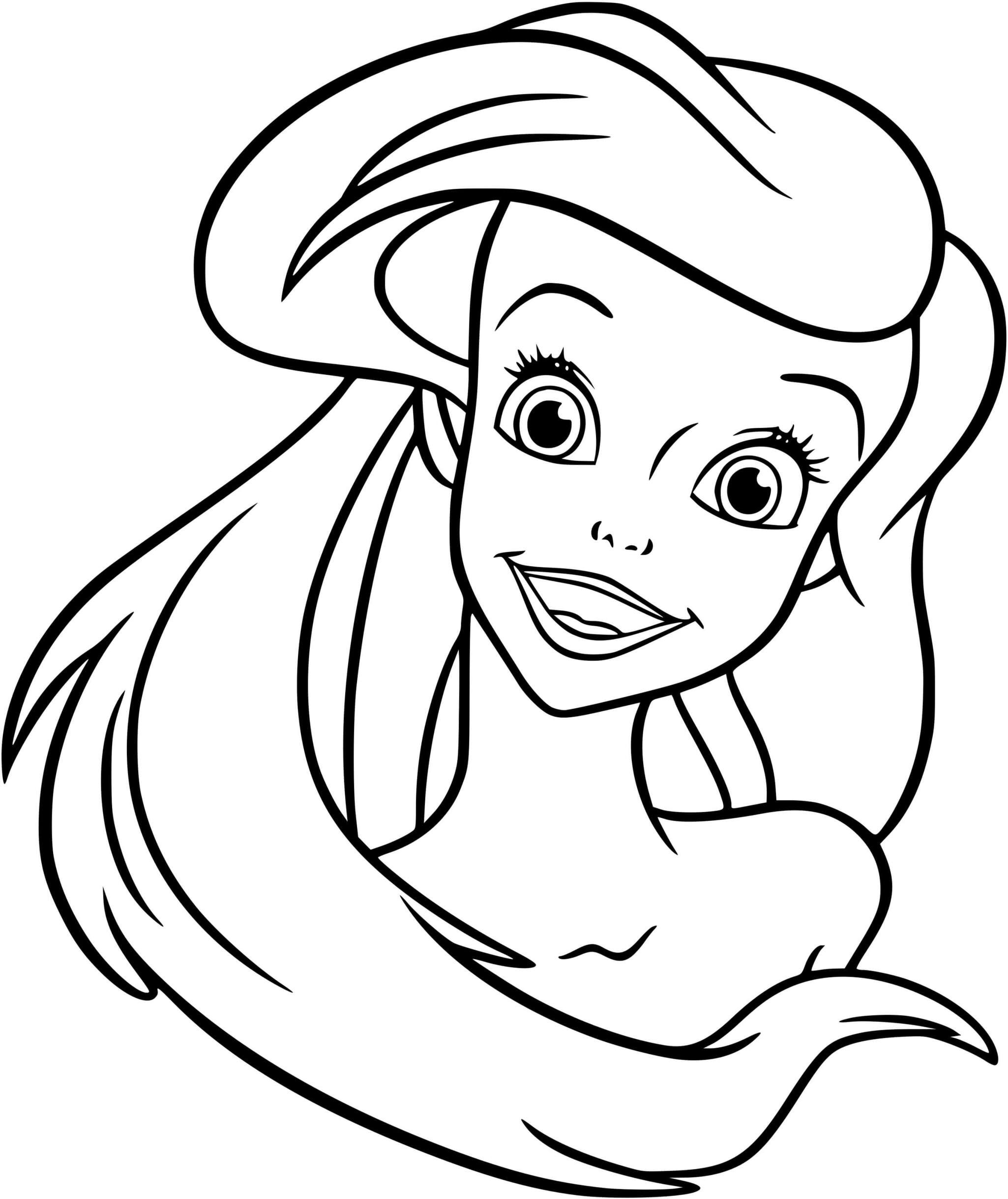 Princess Ariel The Little Mermaid Coloring Page