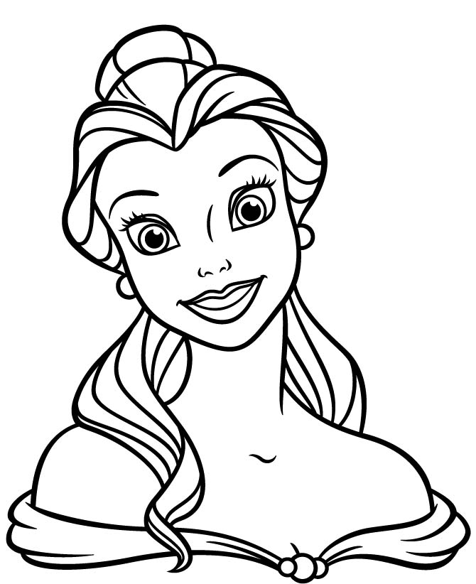 Princess Belle Disney Coloring Page