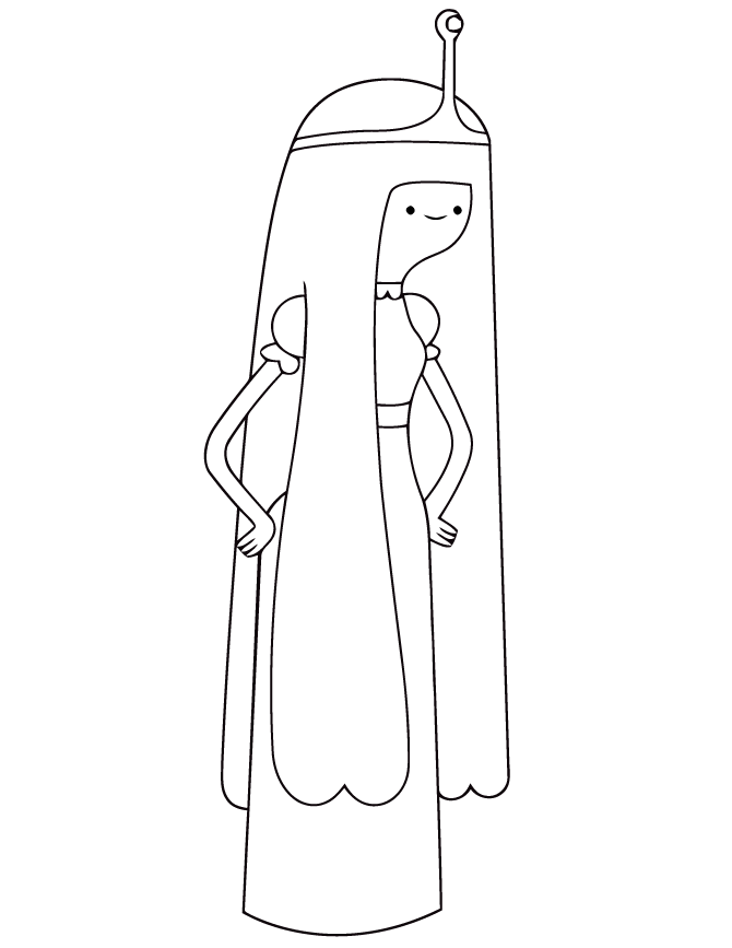 Princess Bubblegum For Girls Coloring Page