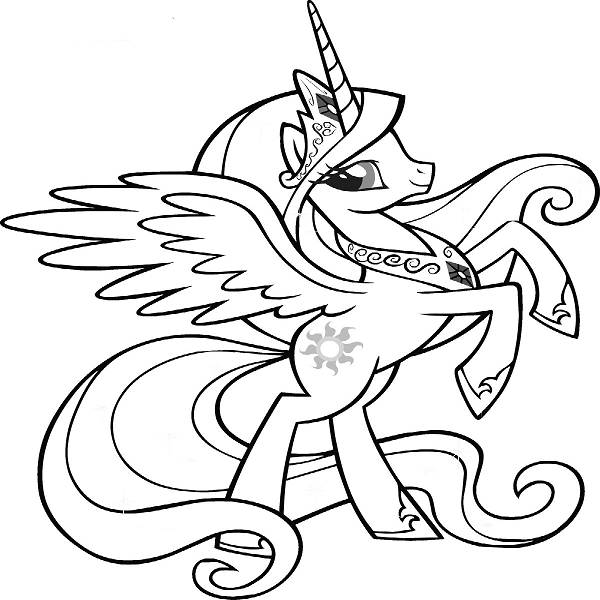 Princess Celesia My Little Pony Coloring Page