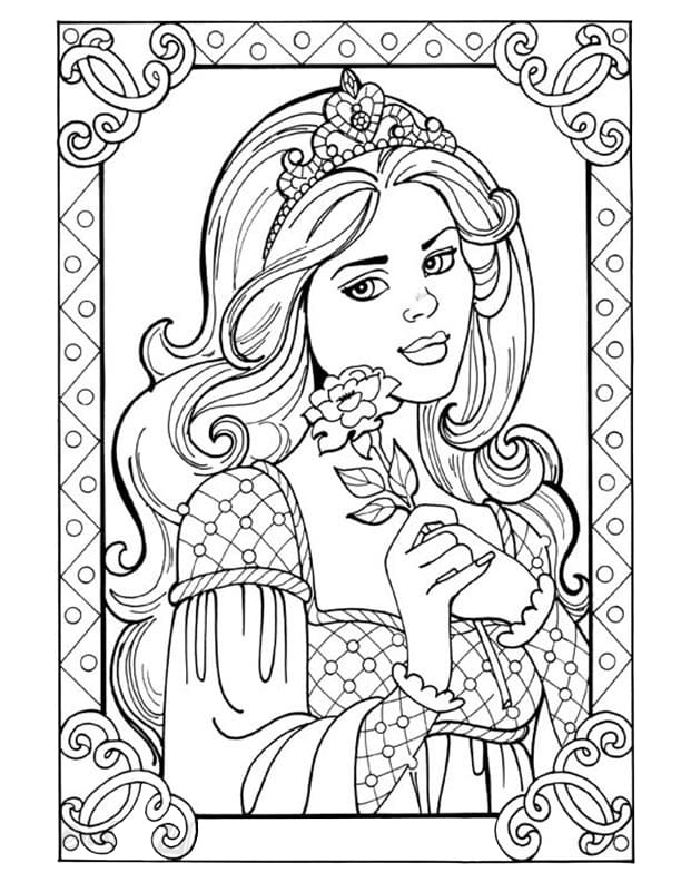 Princess Leonora Beautiful Coloring Page
