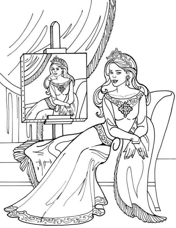 Princess Leonora Picture Coloring Page