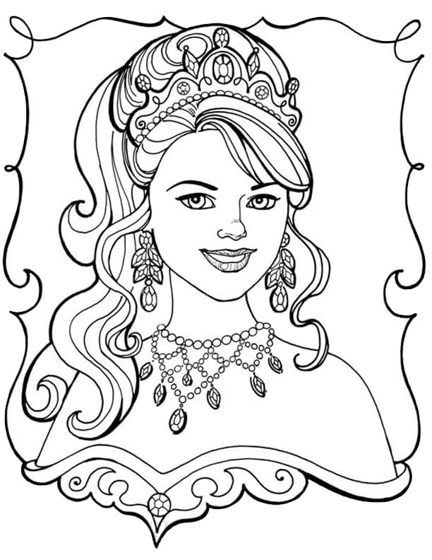 Princess Leonora Smiling Coloring Page