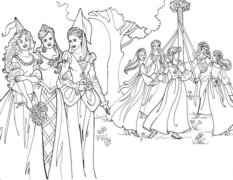 Princess Leonora Wedding Coloring Page