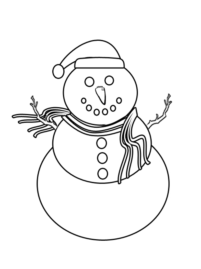 Print Able S Winter Snowman 23e4 Coloring Page