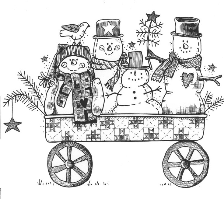 New Printable Snowman For Kids Coloring Page
