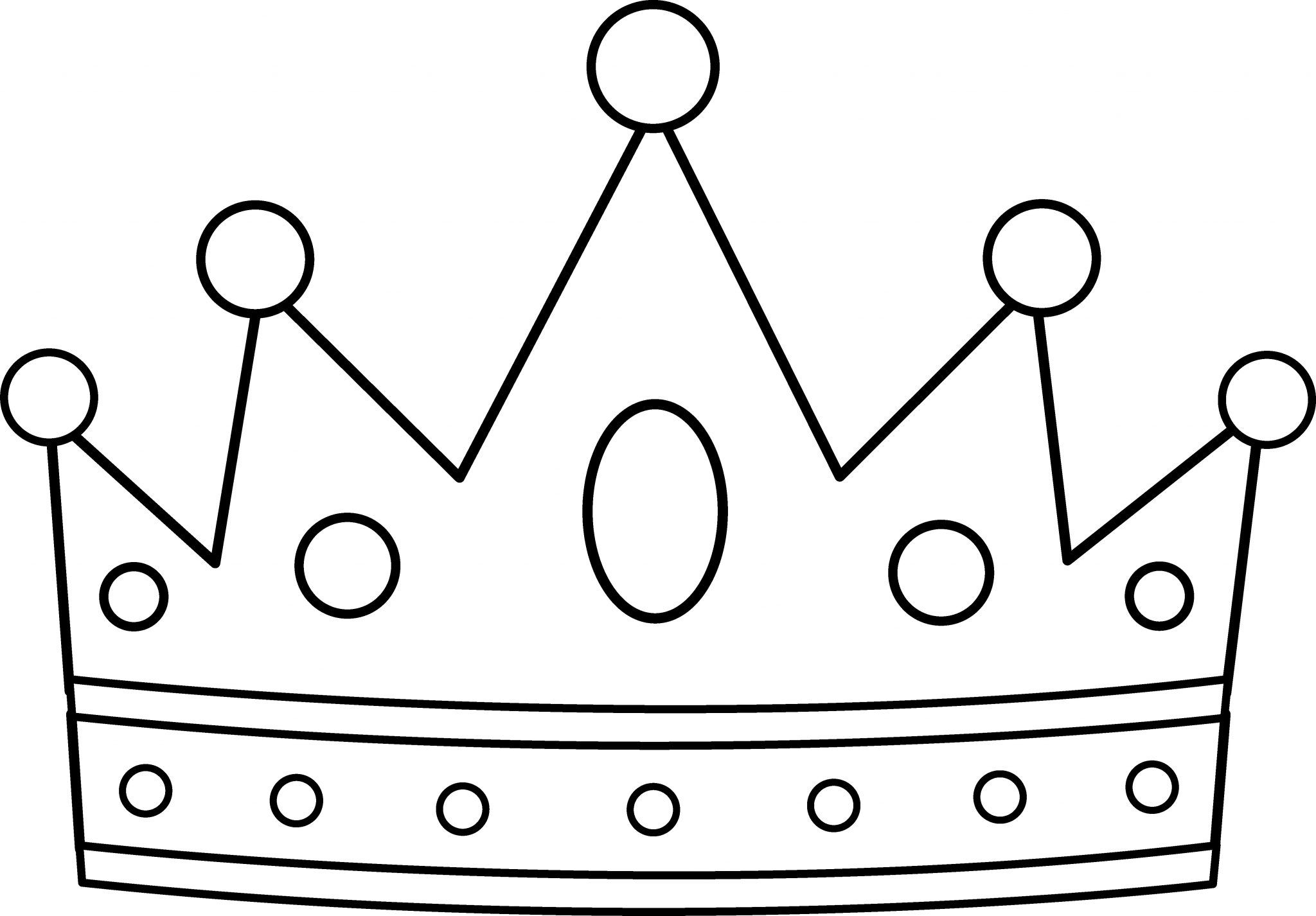 Print And Color Crown Coloring Page