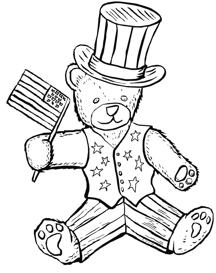 Print Free 4th of Julys Coloring Page
