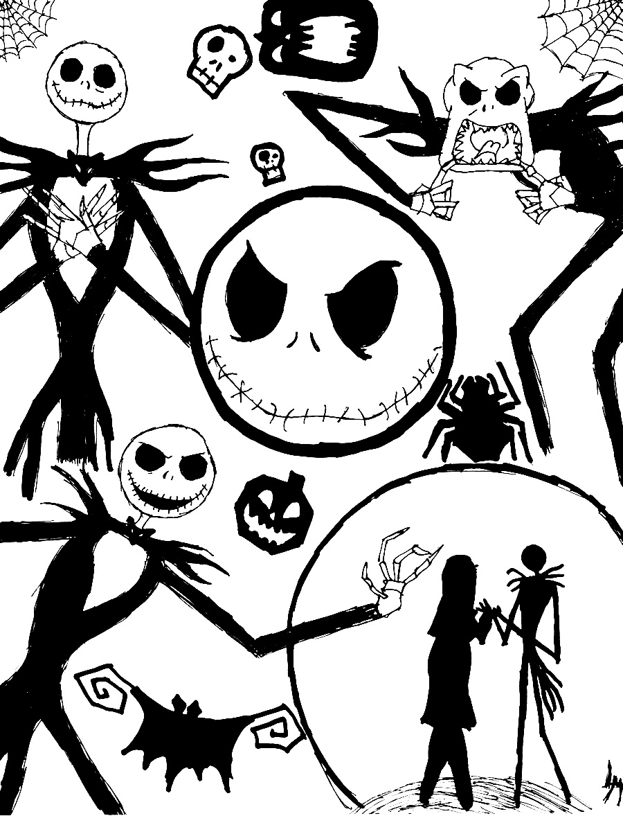 print Nightmare Before Christmas Coloring photos
