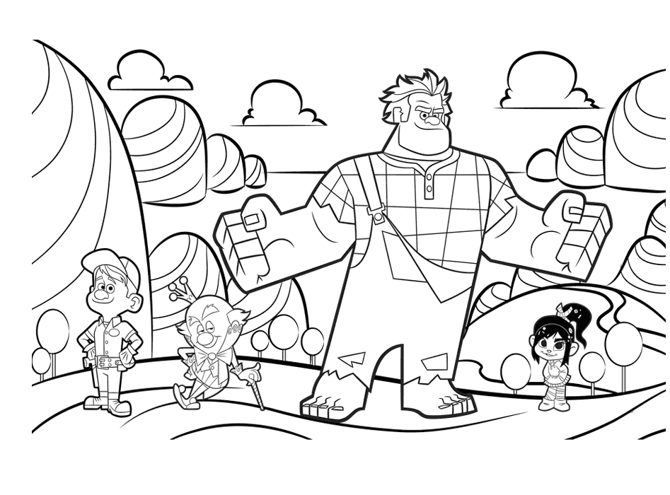 Print Wreck-it Ralphs Coloring Page