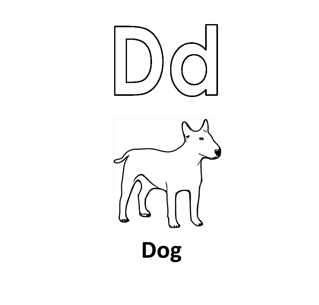 Printable Alphabet S D Is For Dog Animaldb77 Coloring Page