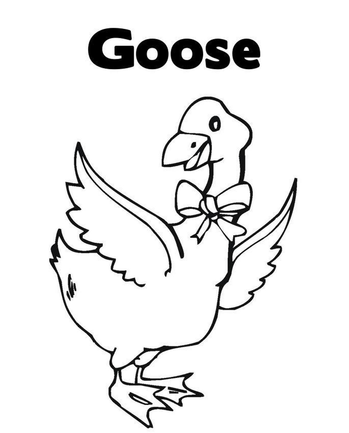 Printable Animal S Goose For Kids618d Coloring Page
