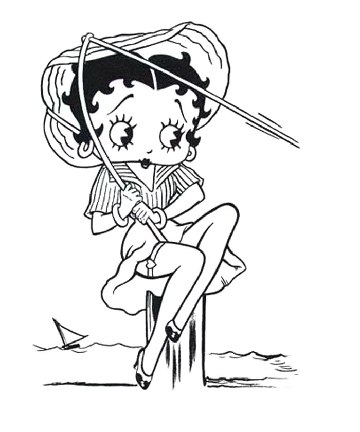 Printable Betty Boop Coloring Page