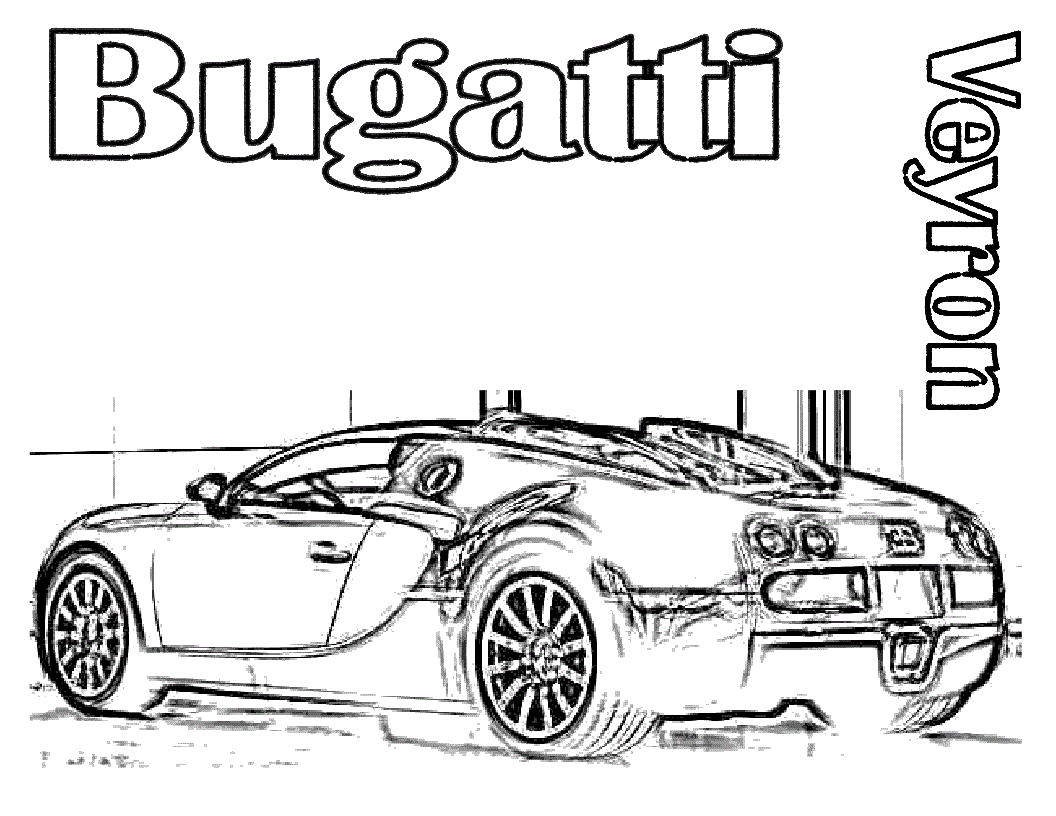 Printable Bugattis Coloring Page