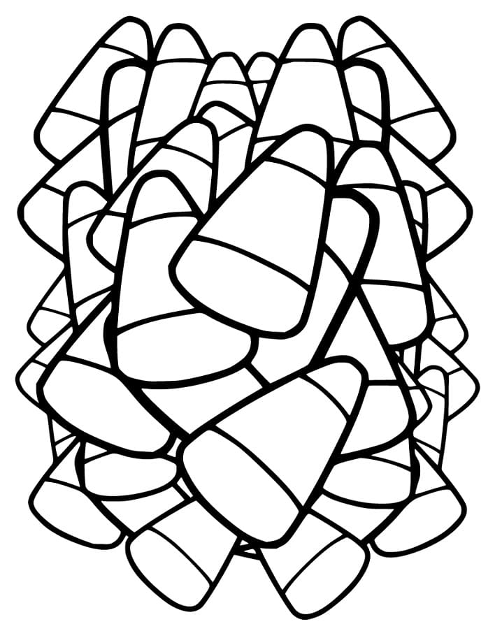 Printable Candy Corn Coloring Page