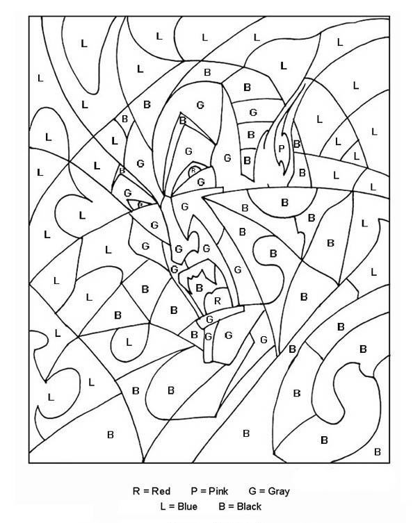 Printable Color By Letters Coloring Page