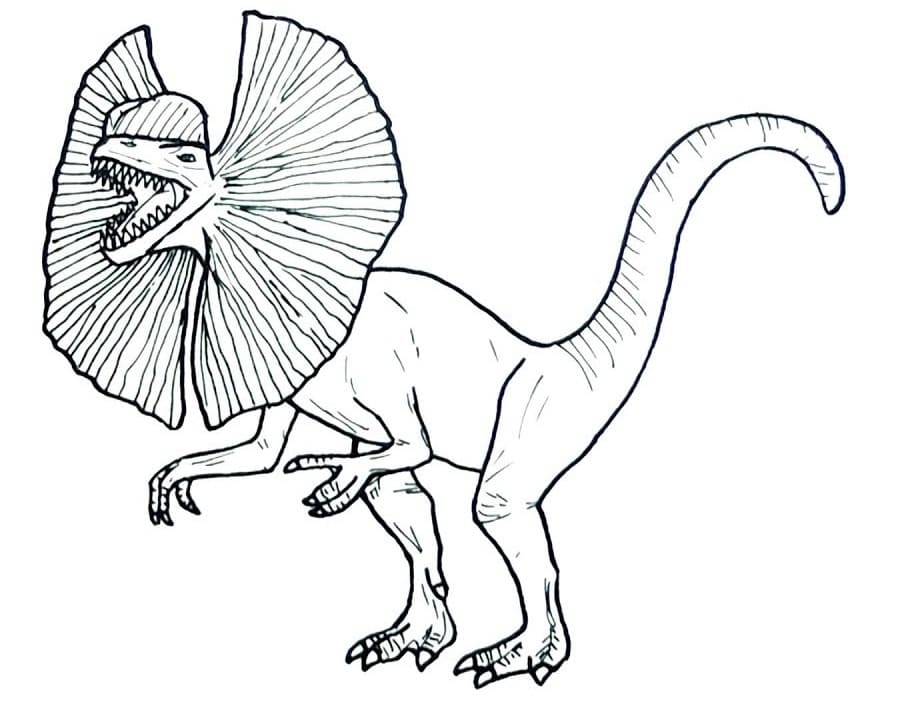 Printable Dilophosaurus