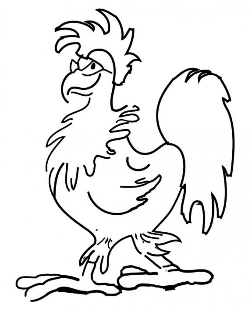 Printable Farm Animal S Rooster776c Coloring Page
