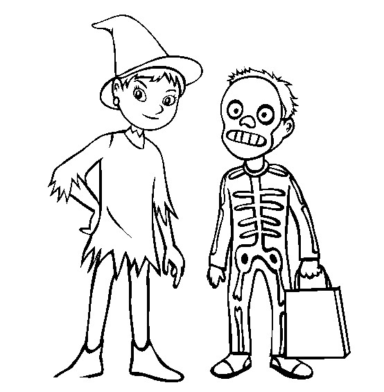 Printable Halloween Costume Printable Kids Coloring Page