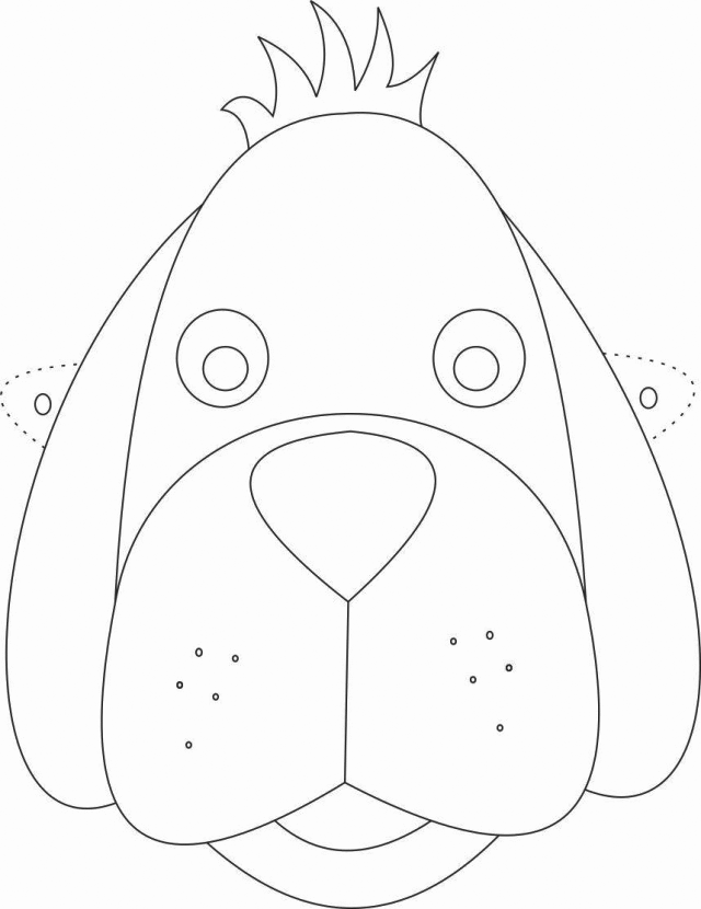 Printable Halloween Dog Mask Coloring Page